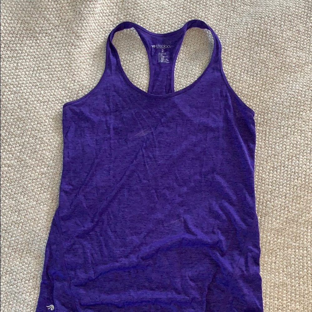 Purple ideology racer back tank